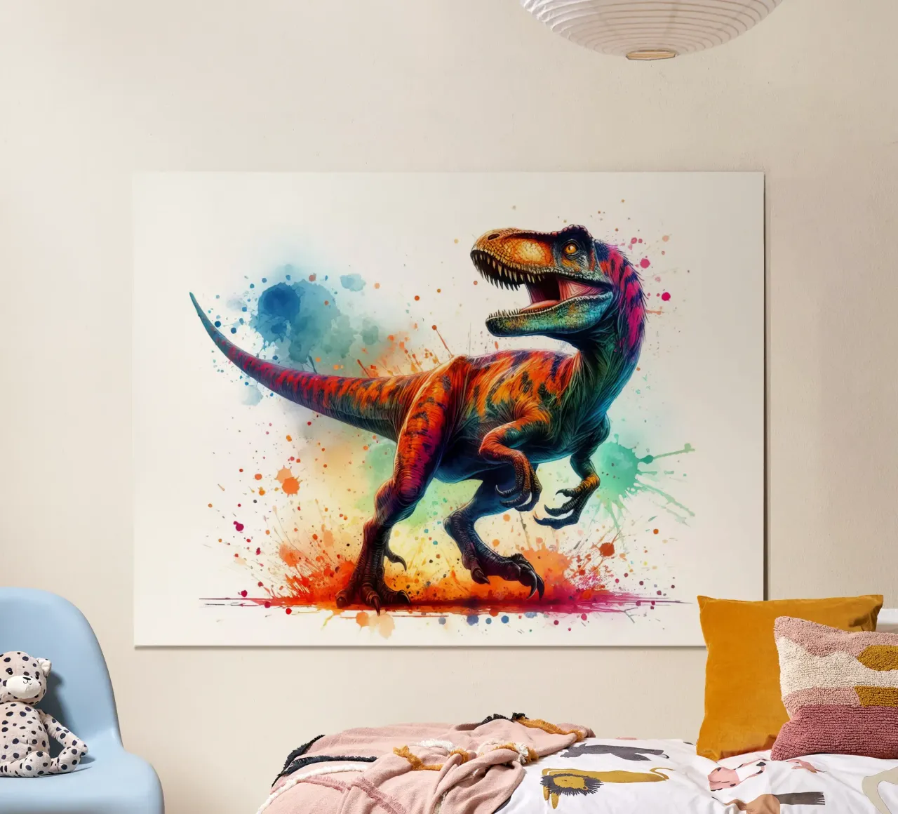Dinosauro ad acquerello poster da 🎁 ARTVI-SHOP