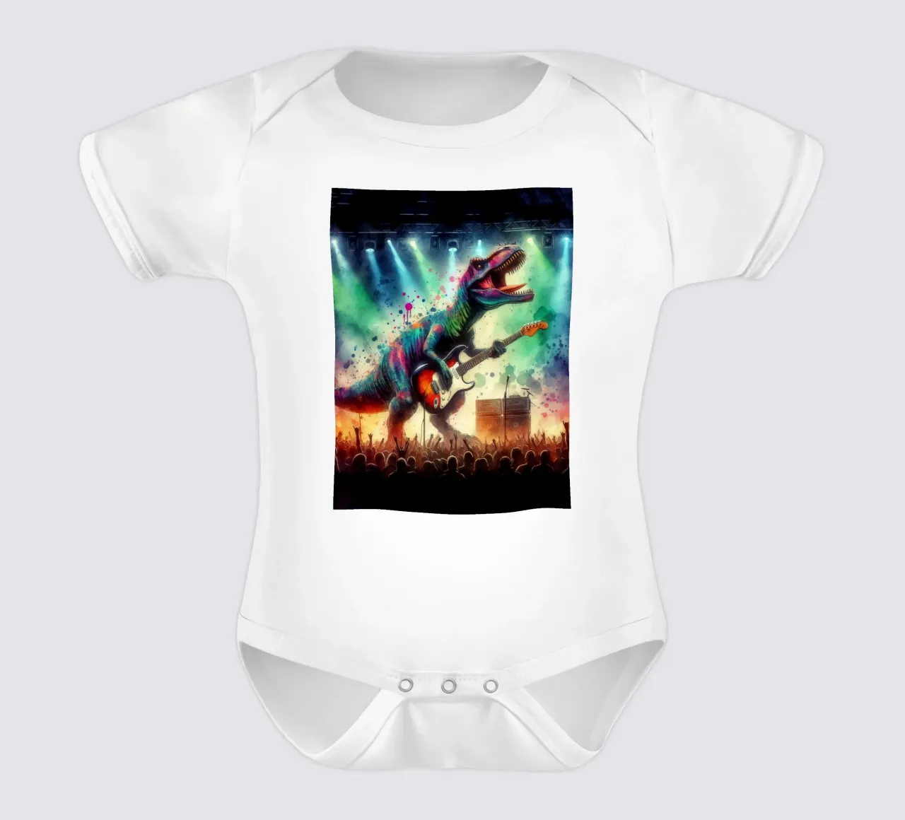 Dinosauro in concerto body neonato maniche corte da 🎁 ARTVI-SHOP