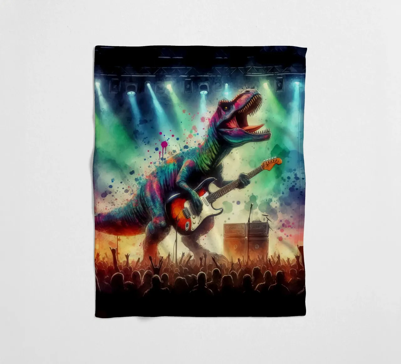Dinosauro in concerto coperta in pile da 🎁 ARTVI-SHOP
