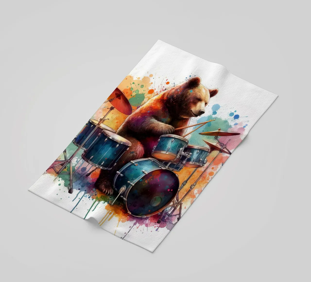 Orso in concerto telo mare da ARTVI-SHOP