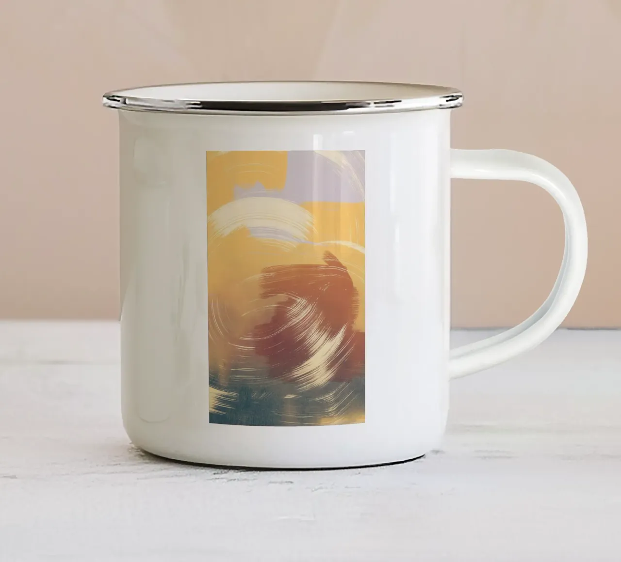 Un sognatore tazza in smalto da Artascy Art
