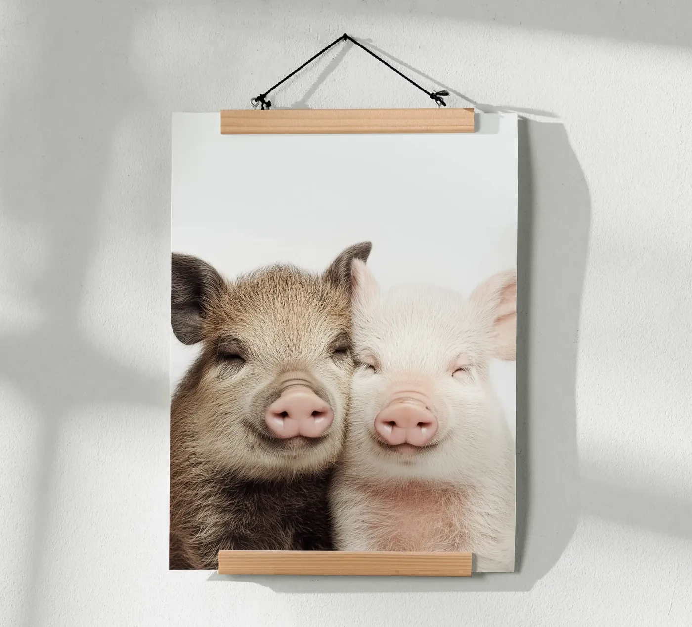 Cuddling Piglets poster by Alva Studio