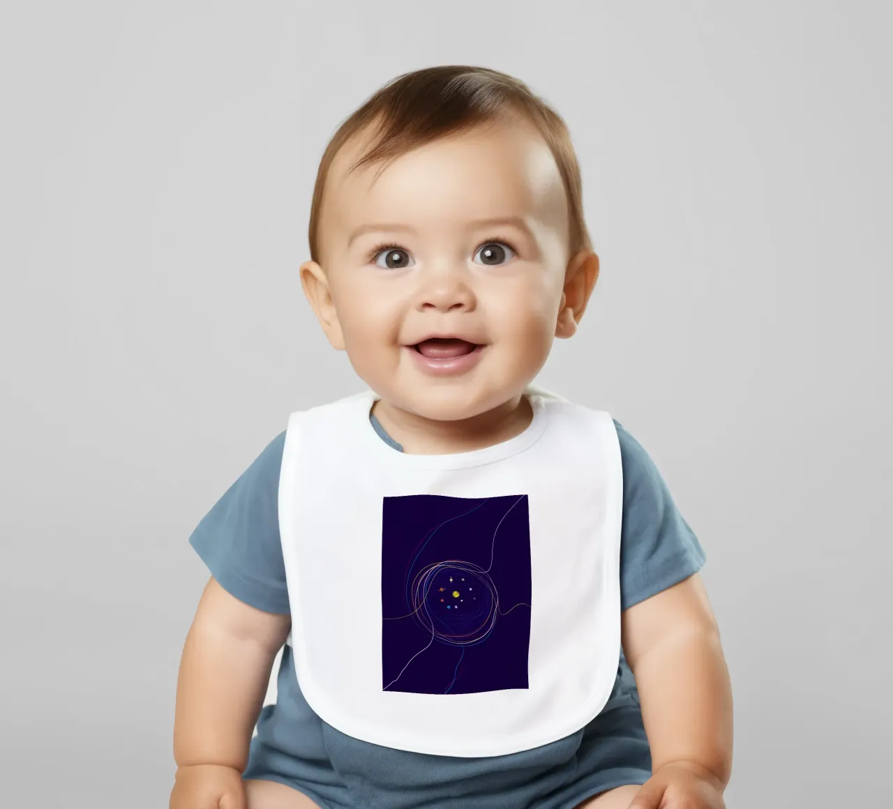 Organic Circle baby bib by Artascy Art