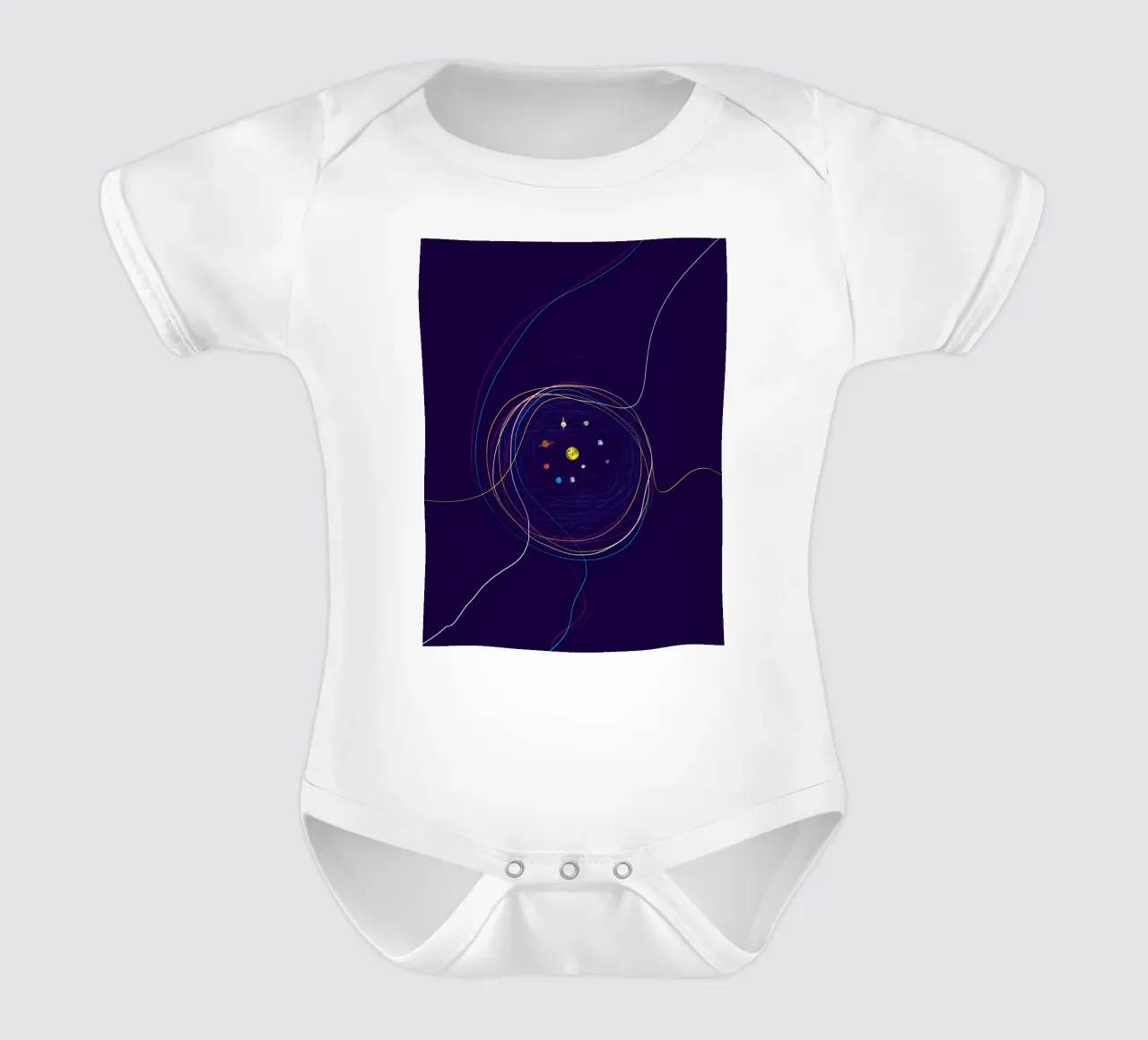 Organischer Kreis Kurzarm Babybody von Artascy Art