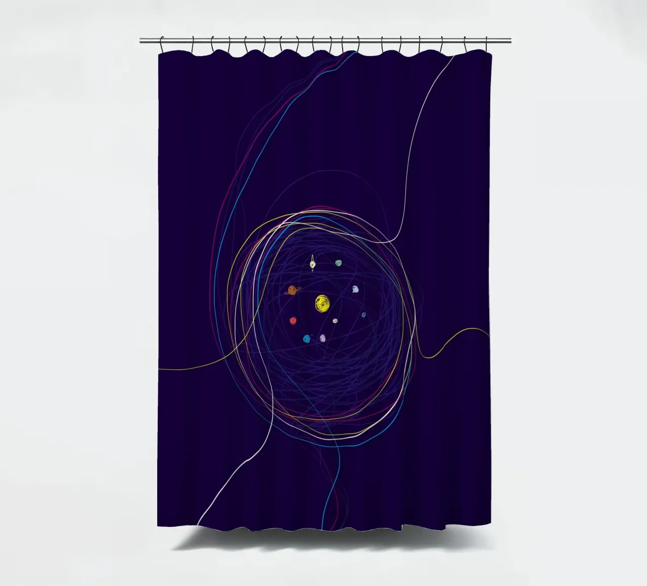 Organic Circle shower curtain by Artascy Art