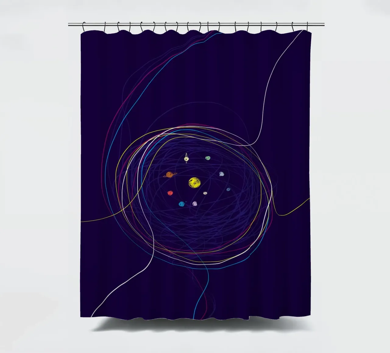 Organic Circle shower curtain by Artascy Art