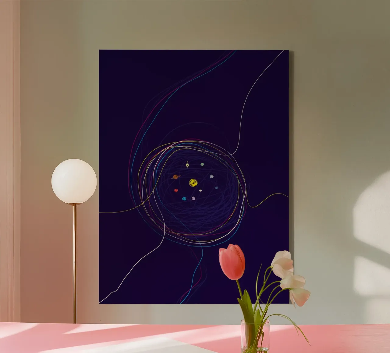 Organic Circle canvas by Artascy Art