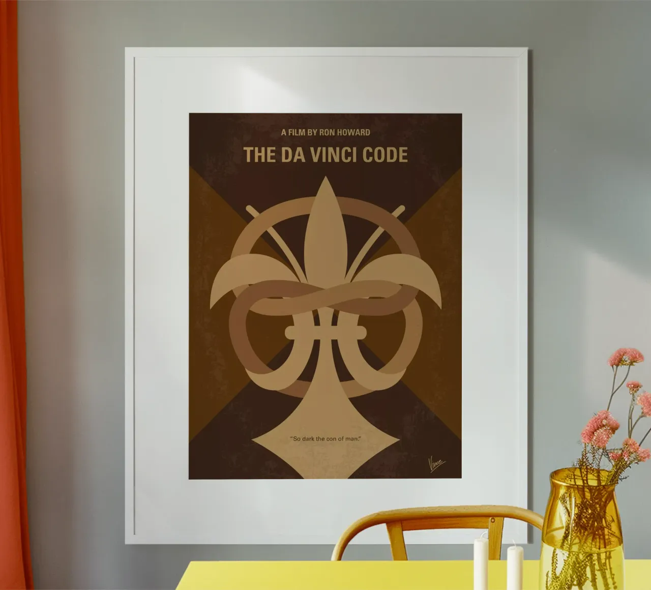 No548 My Da Vinci Code minimal movie poster poster da Chungkong