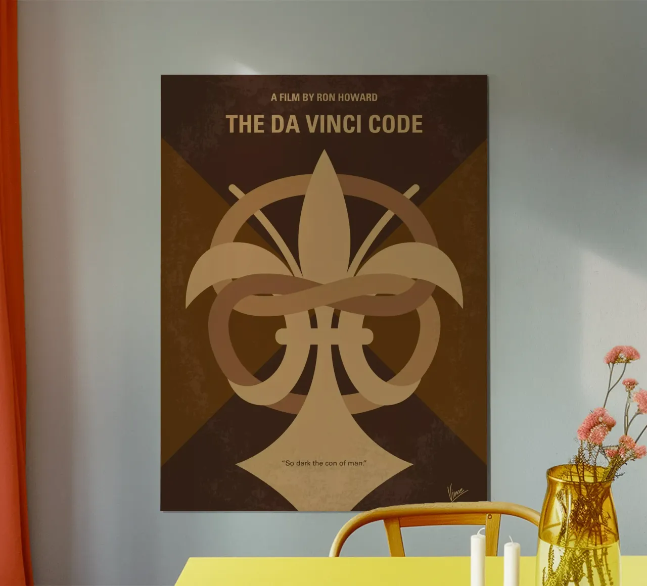 No548 My Da Vinci Code minimal movie poster poster da Chungkong