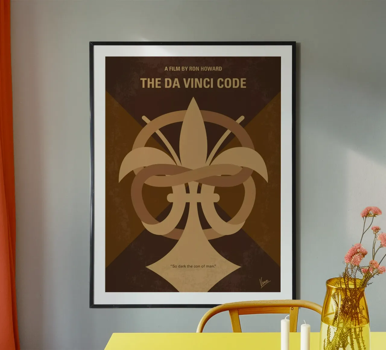 No548 My Da Vinci Code minimal movie poster poster da Chungkong