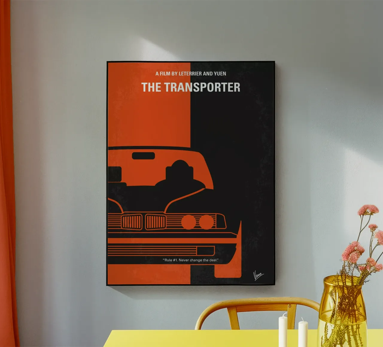 No552 My The Transporter minimal movie poster plexiglass da Chungkong