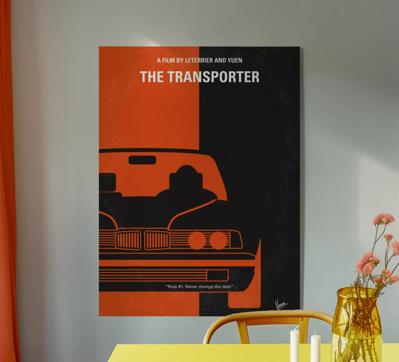 No552 My The Transporter minimal movie poster plexiglass da Chungkong