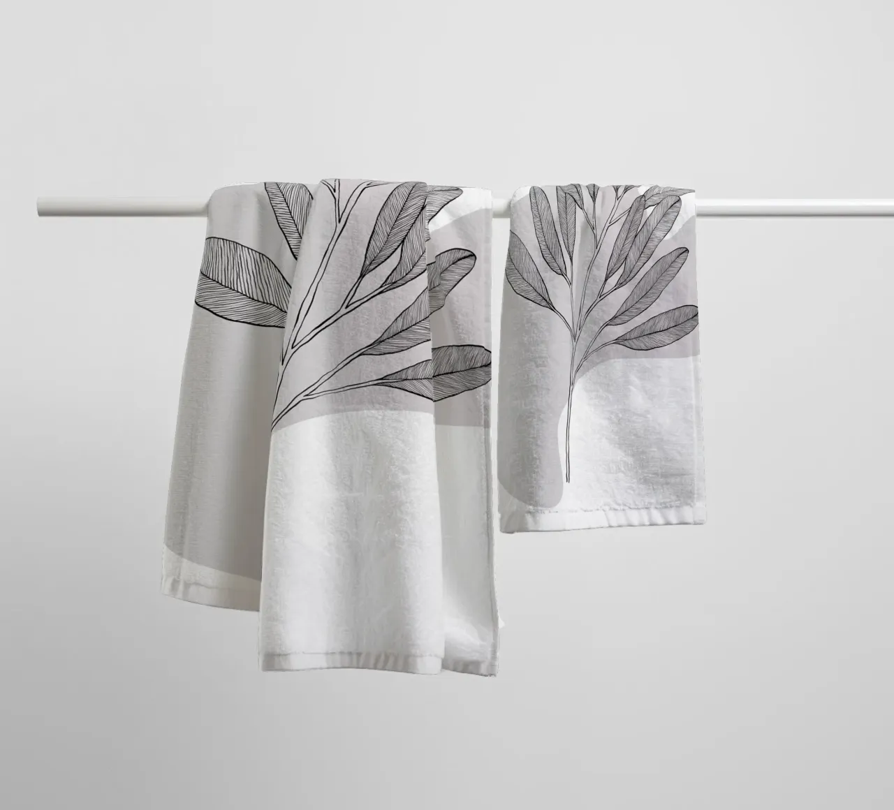 Desert Grey towel by Artascy Art