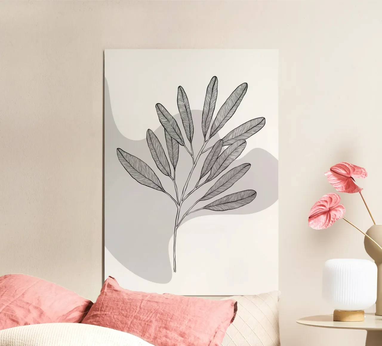 Grigio deserto poster con telaio in plastica da Artascy Art
