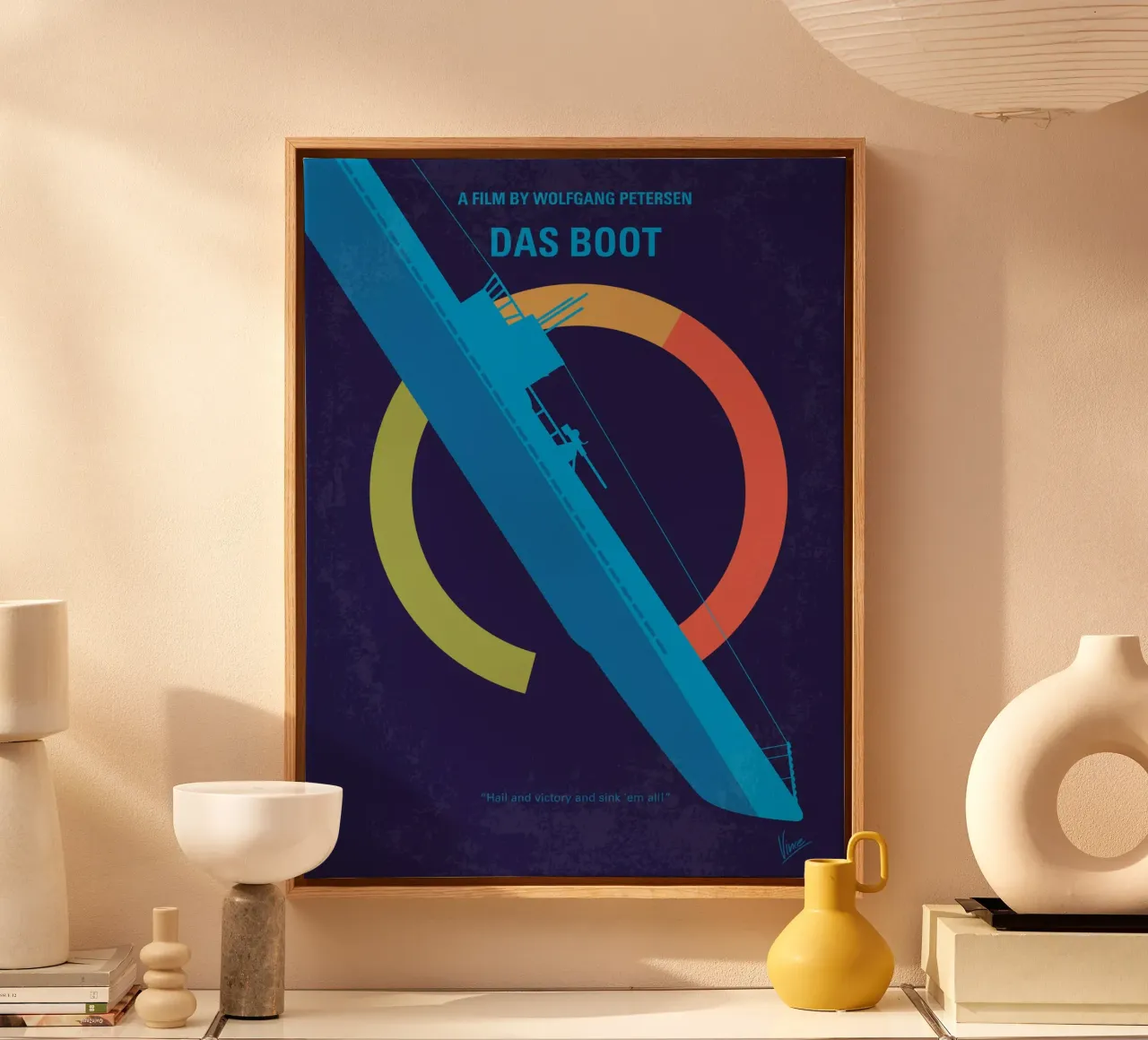 No553 My Das Boot minimal movie poster tela da Chungkong