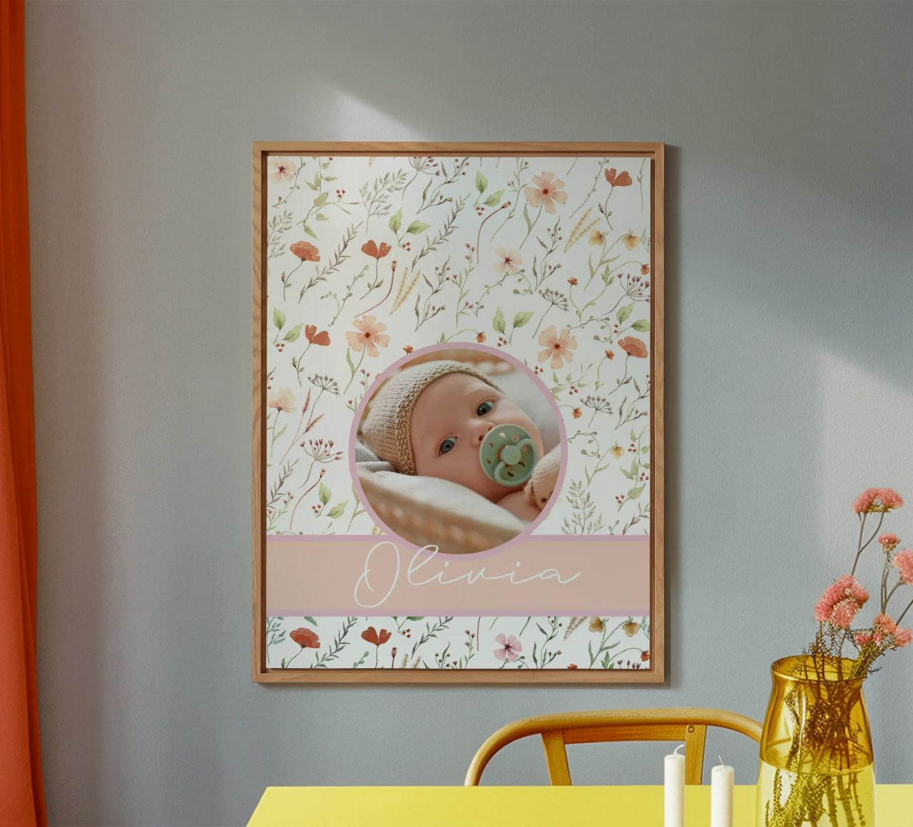 Rêves de fleurs sauvages personnalisés - Impression d'art floral pour les enfants alu dibond de Patruschka’s Patterns