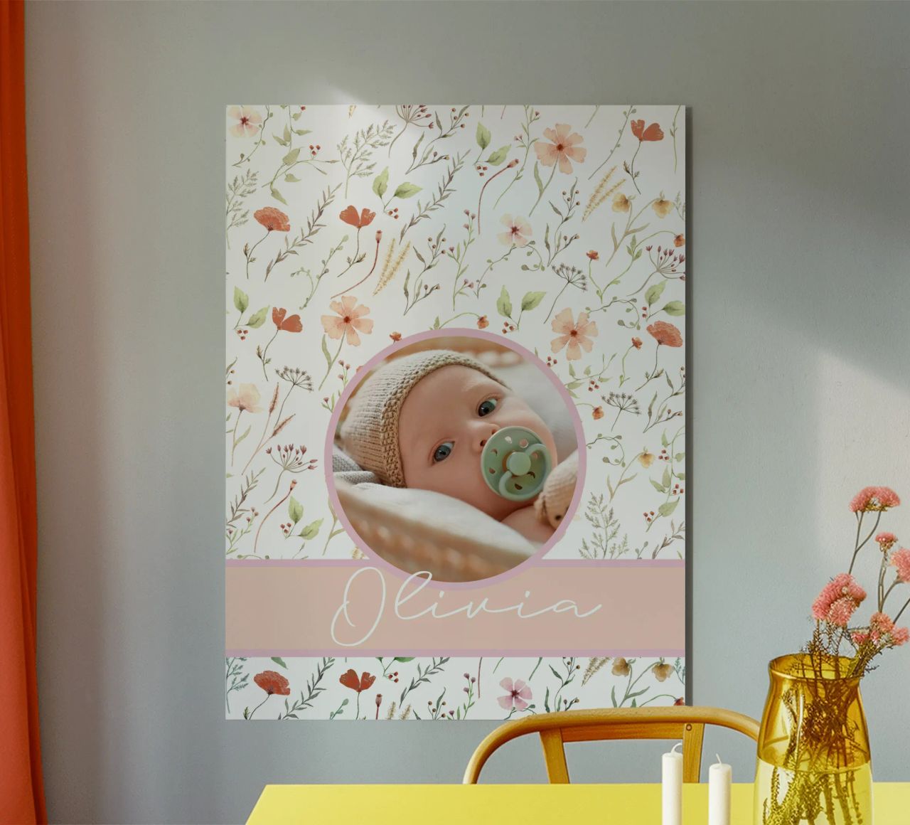 Rêves de fleurs sauvages personnalisés - Impression d'art floral pour les enfants alu dibond de Patruschka’s Patterns