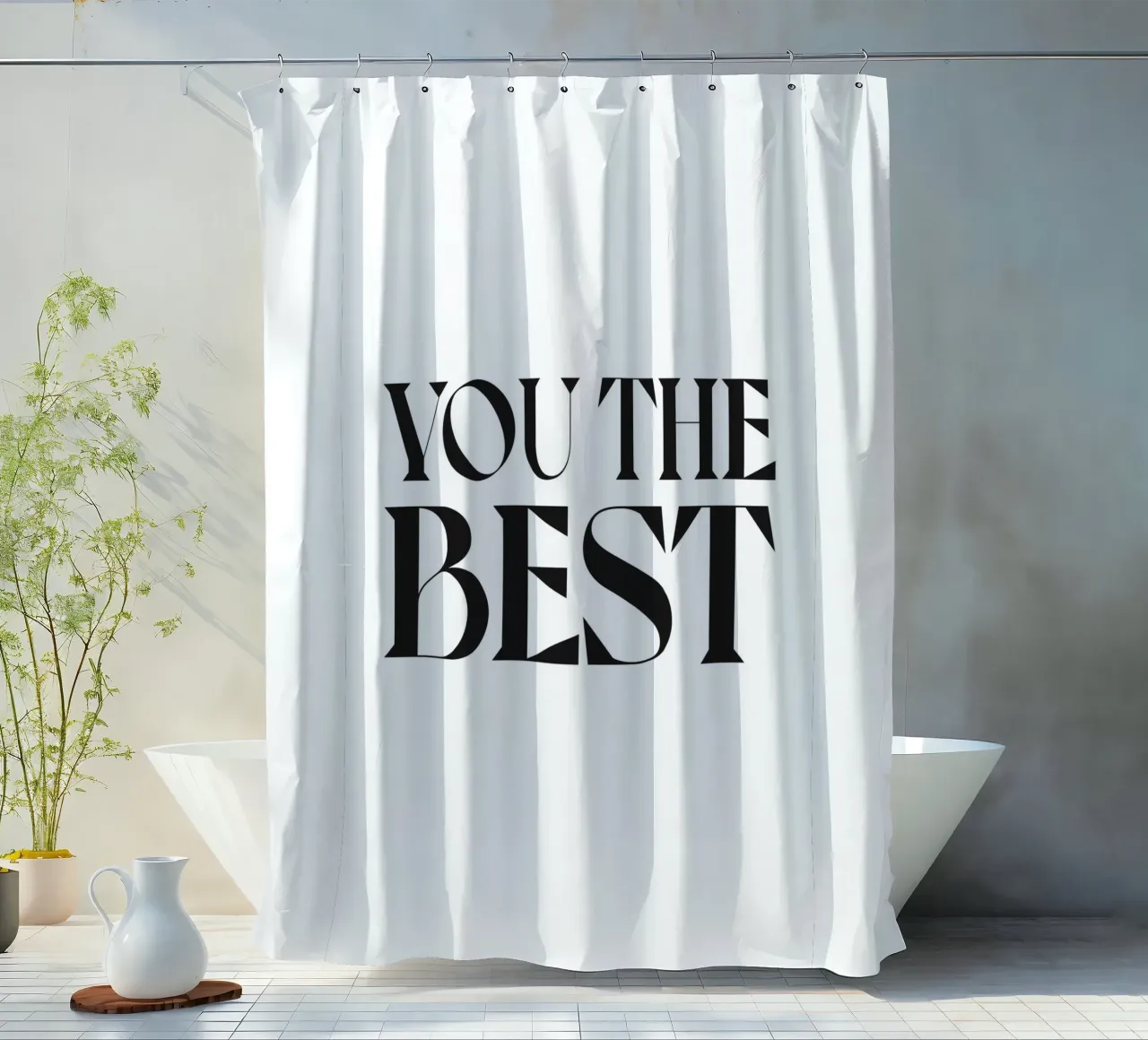 YOU THE BEST shower curtain by n.4