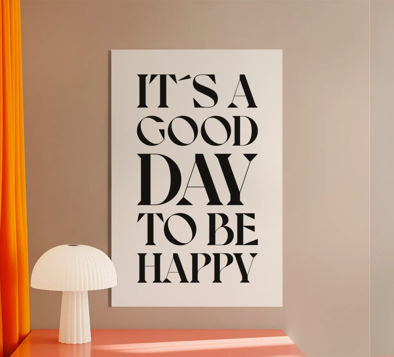 HET IS EEN GOEDE DAG OM GELUKKIG TE ZIJN acryl van n.4