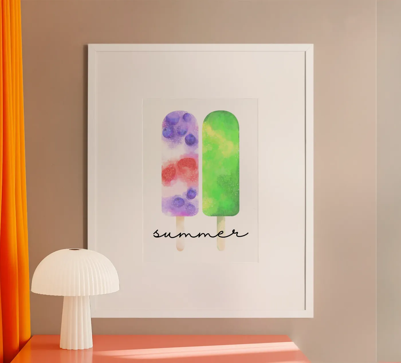 Summer popsicle poster by Funkydays