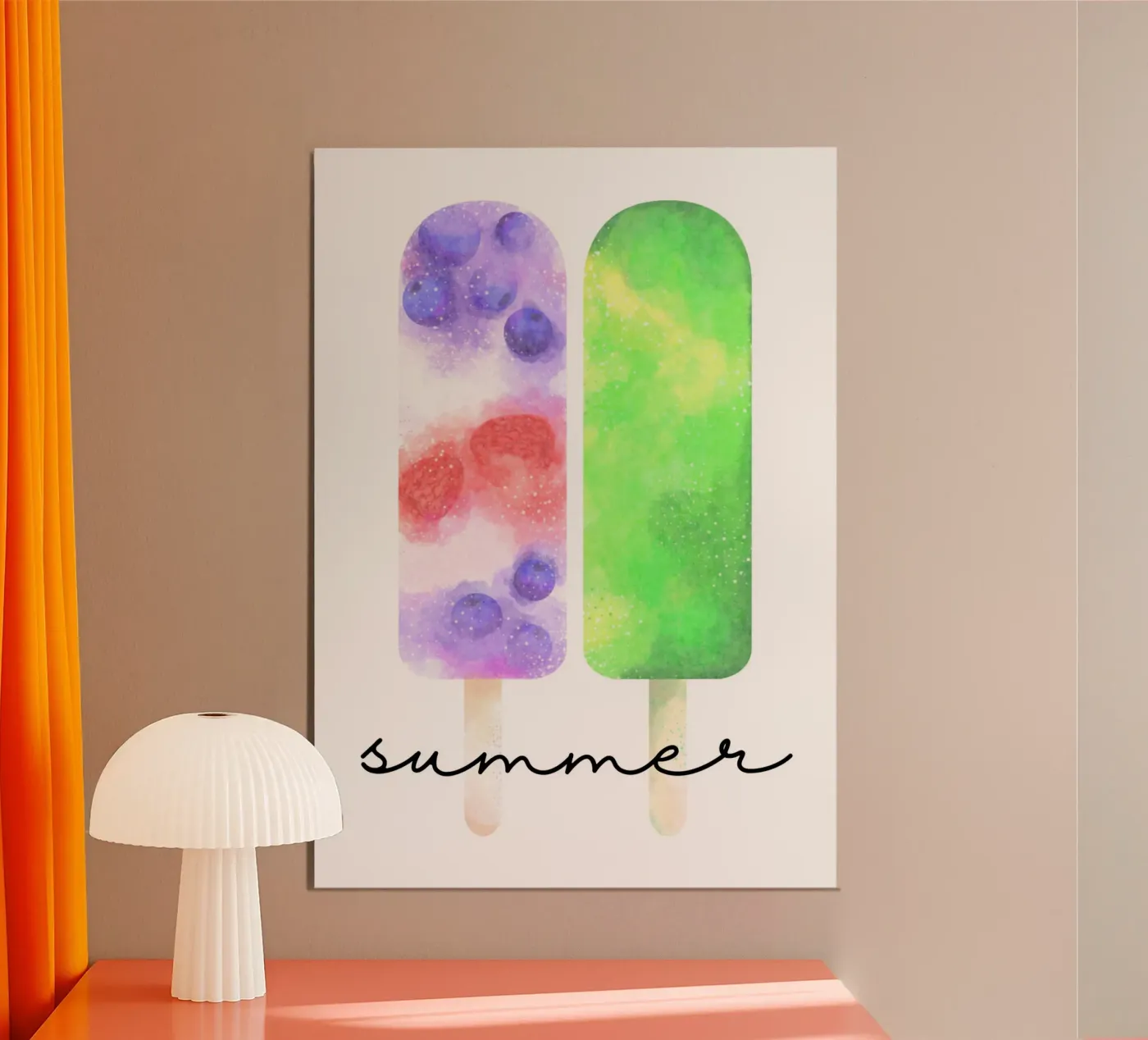 Summer popsicle poster by Funkydays
