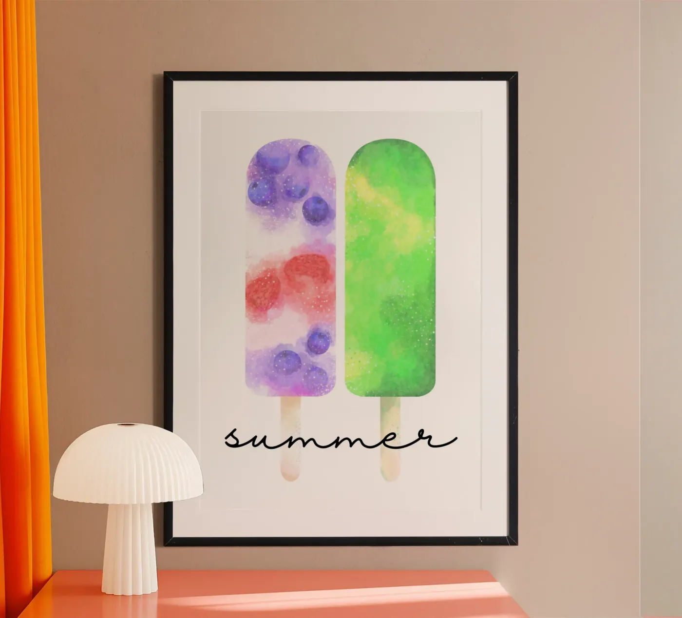 Summer popsicle poster by Funkydays