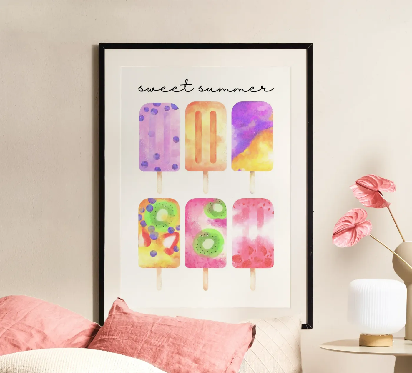 Sweet summer popsicles poster da Funkydays
