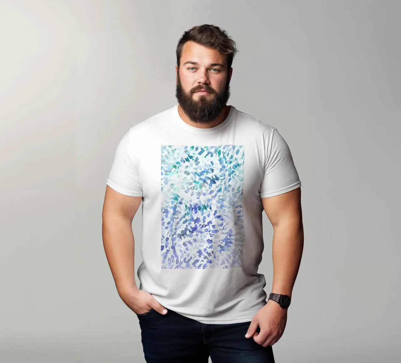 Petal Soft Blue t-shirt by Amy Sia