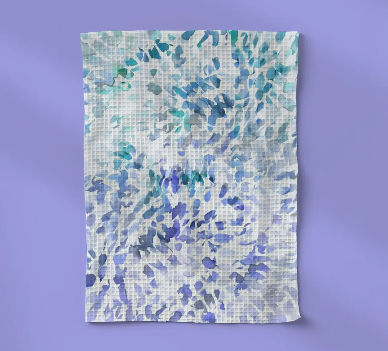 Petal Soft Blue tea towel by Amy Sia