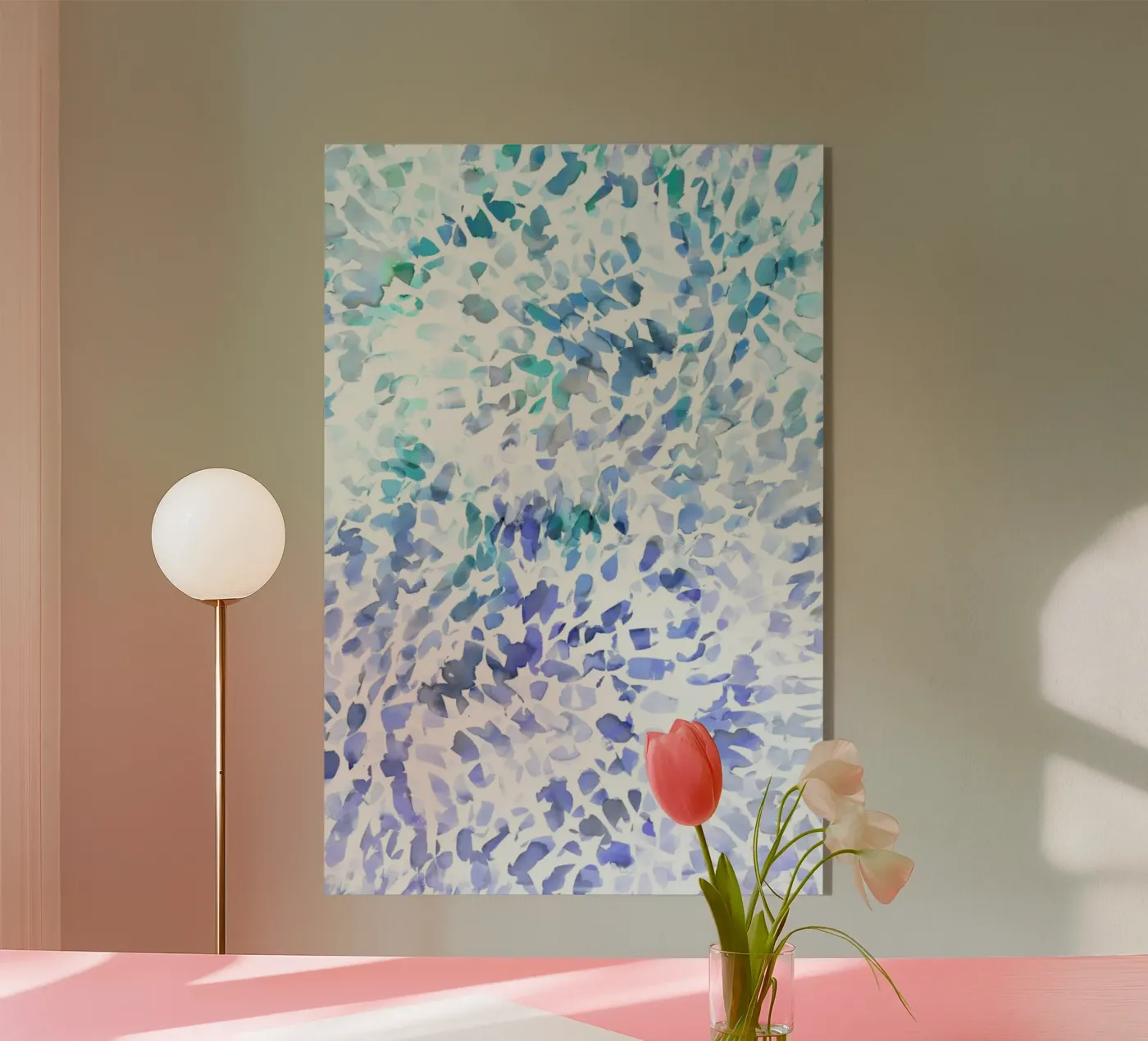 Petal Soft Blue plexiglass da Amy Sia