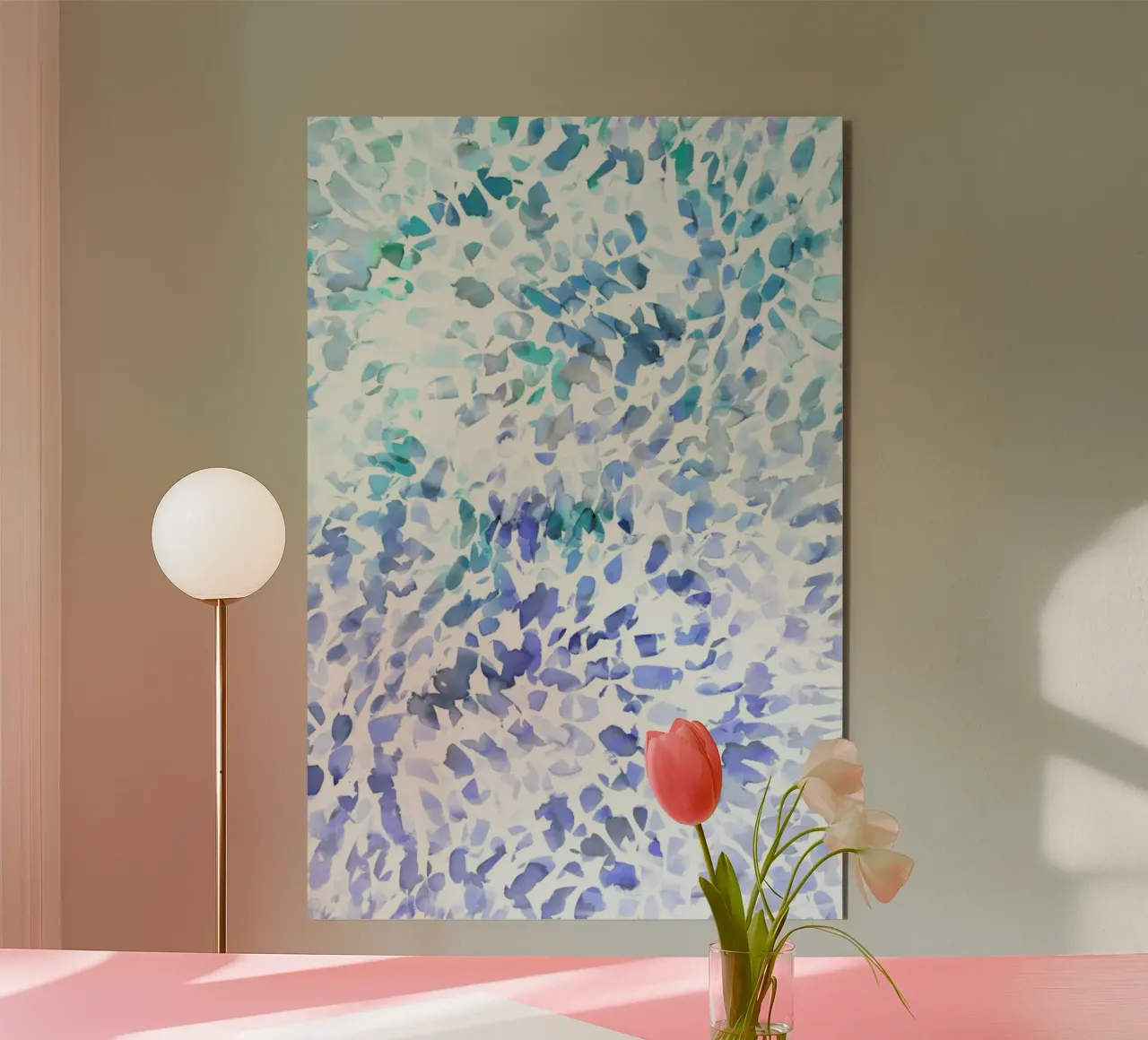 Petal Soft Blue placa de forex de Amy Sia