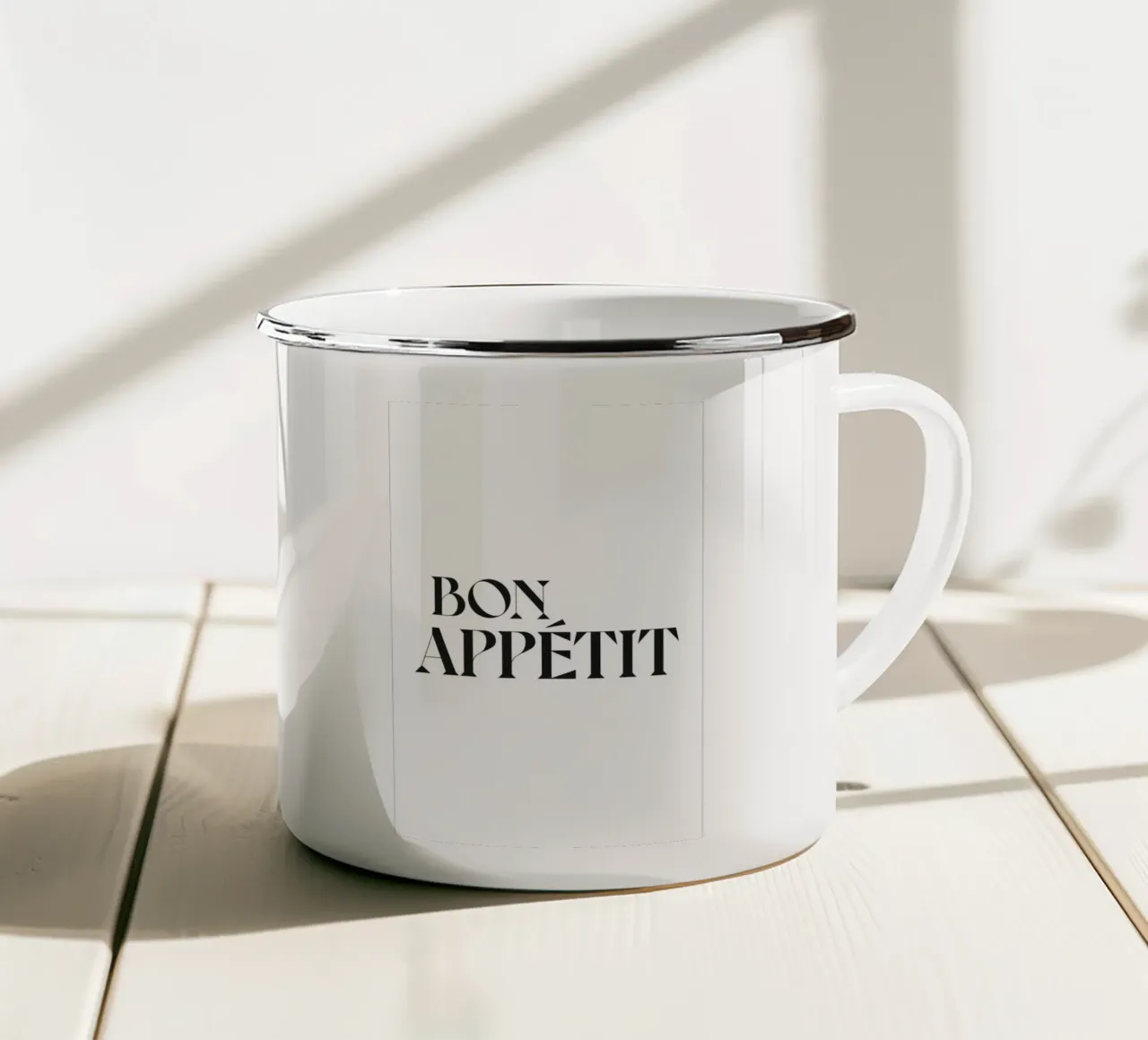 BON APPETITO tazza in smalto da n.4