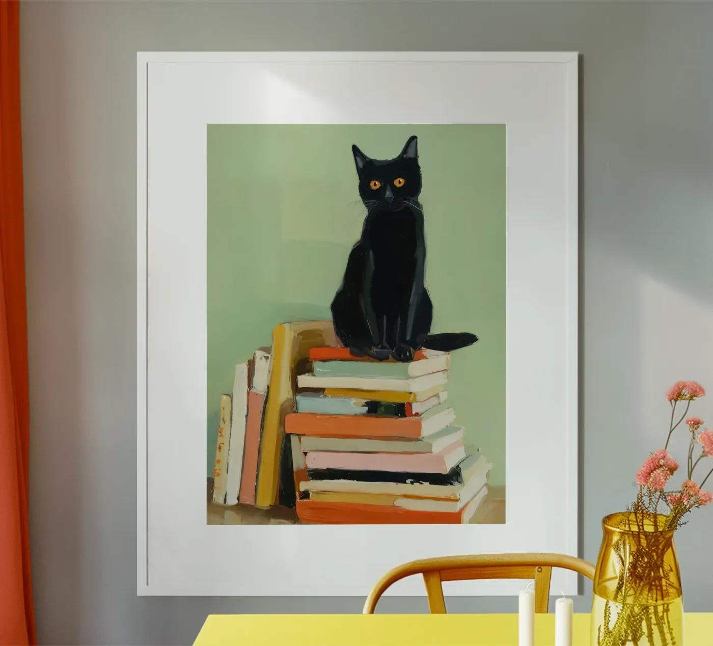 Gatto e libri poster da IamHomeDesigns