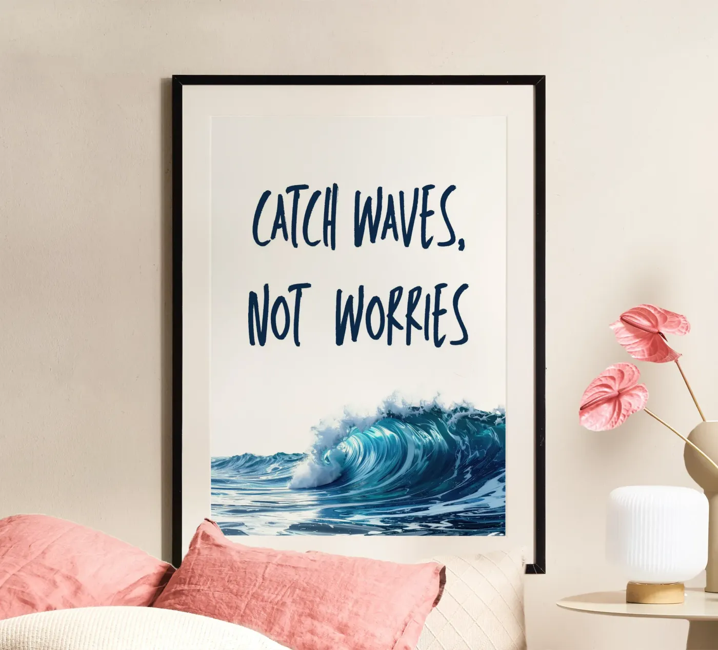 Catch waves not worries poster da Funkydays