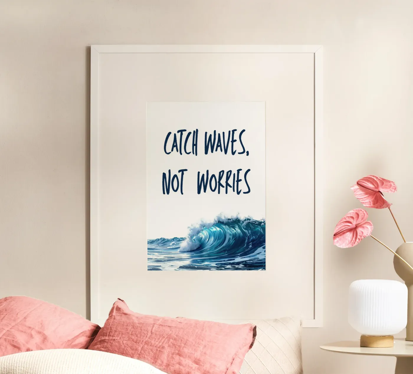 Catch waves not worries poster da Funkydays