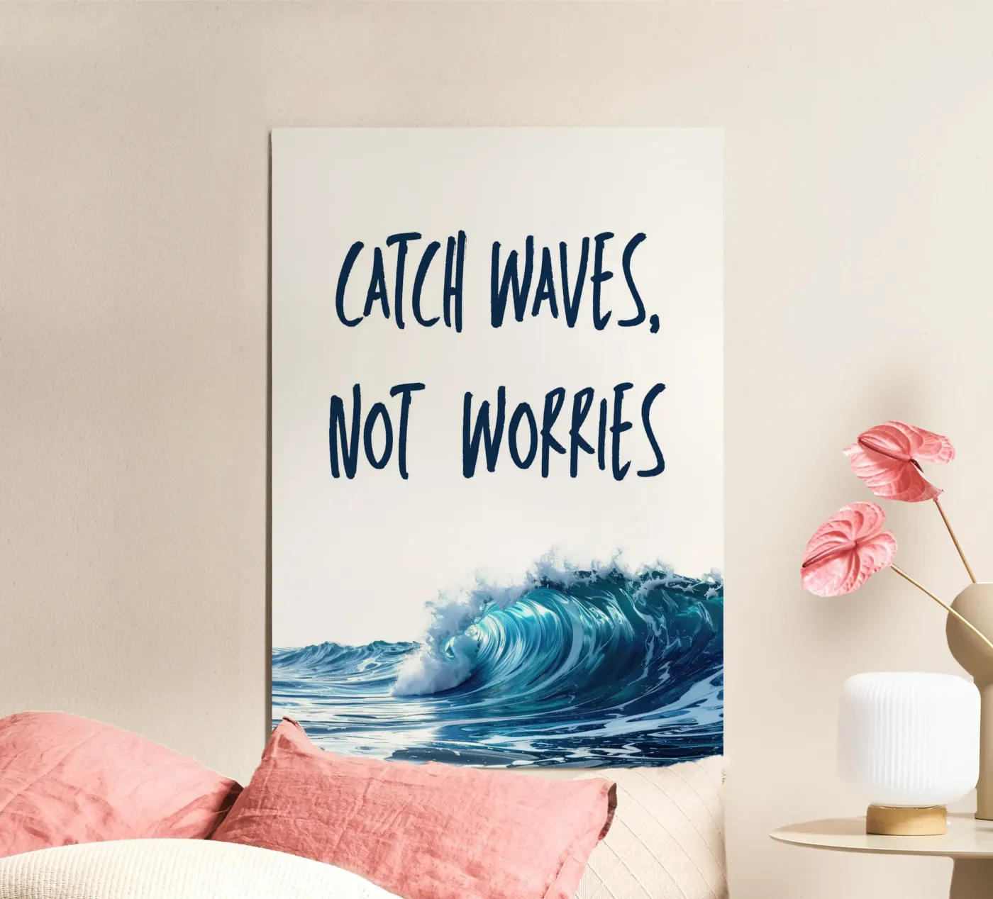 Catch waves not worries poster da Funkydays