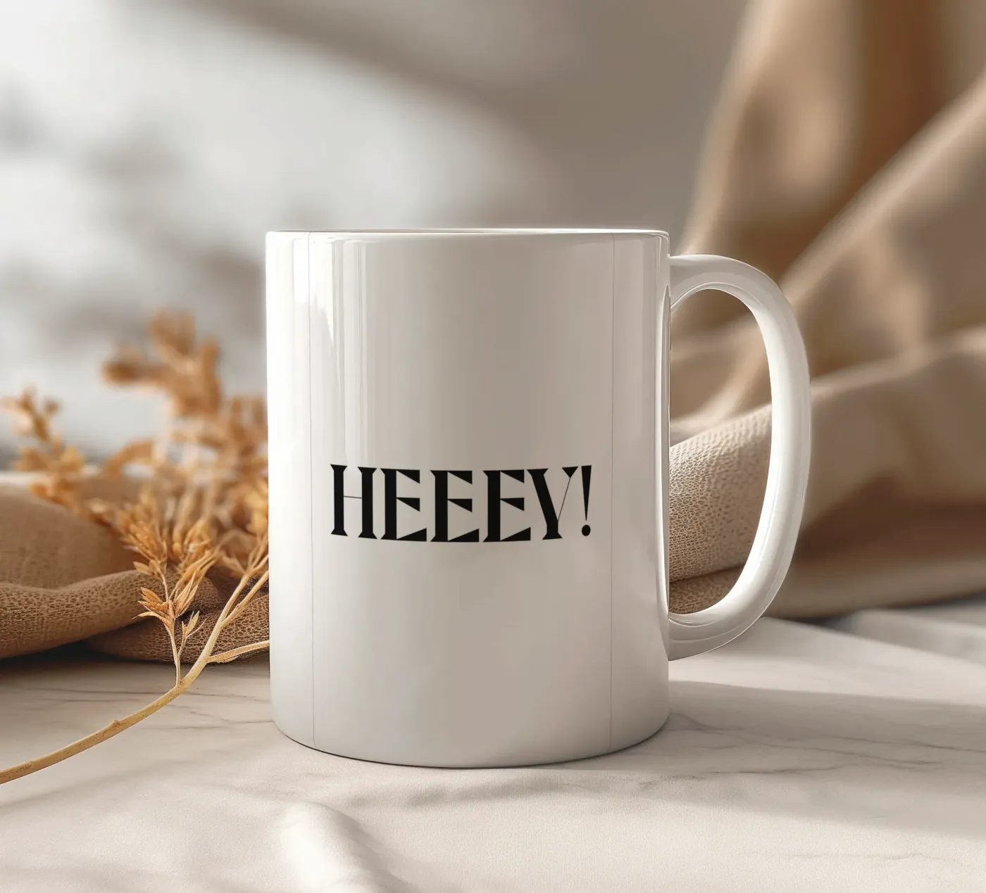 HEEEY! ceramic mug by n.4