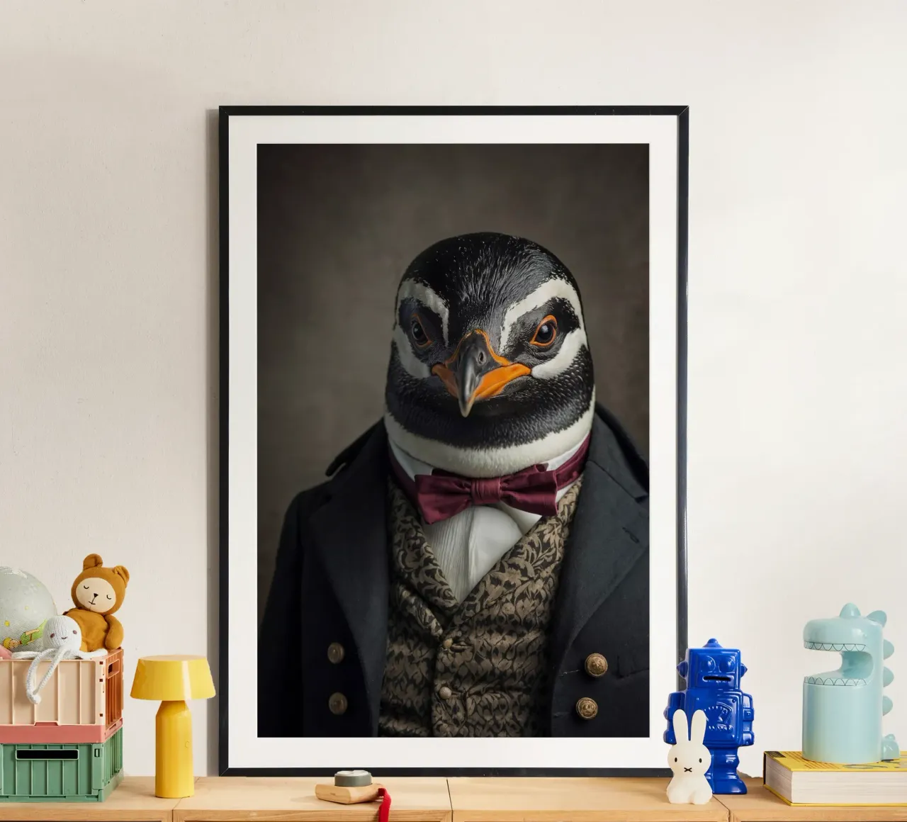 Lord Frostbeak - L'elegante Pinguino Nobile poster con telaio in plastica da Beasts of Nobility