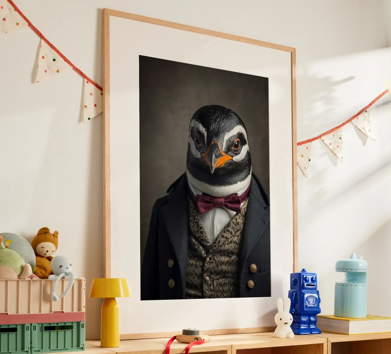 Lord Frostbeak - L'elegante Pinguino Nobile poster con telaio in plastica da Beasts of Nobility