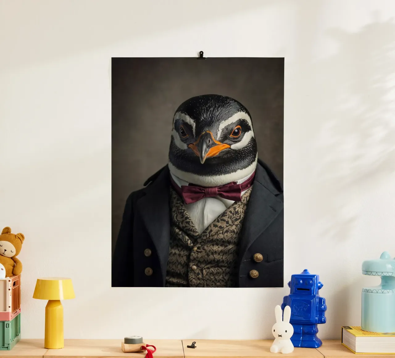 Lord Frostbeak - L'elegante Pinguino Nobile poster con telaio in plastica da Beasts of Nobility