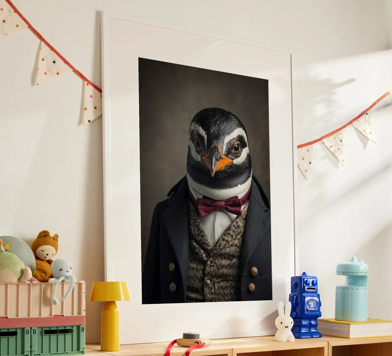 Lord Frostbeak - L'elegante Pinguino Nobile poster con telaio in plastica da Beasts of Nobility