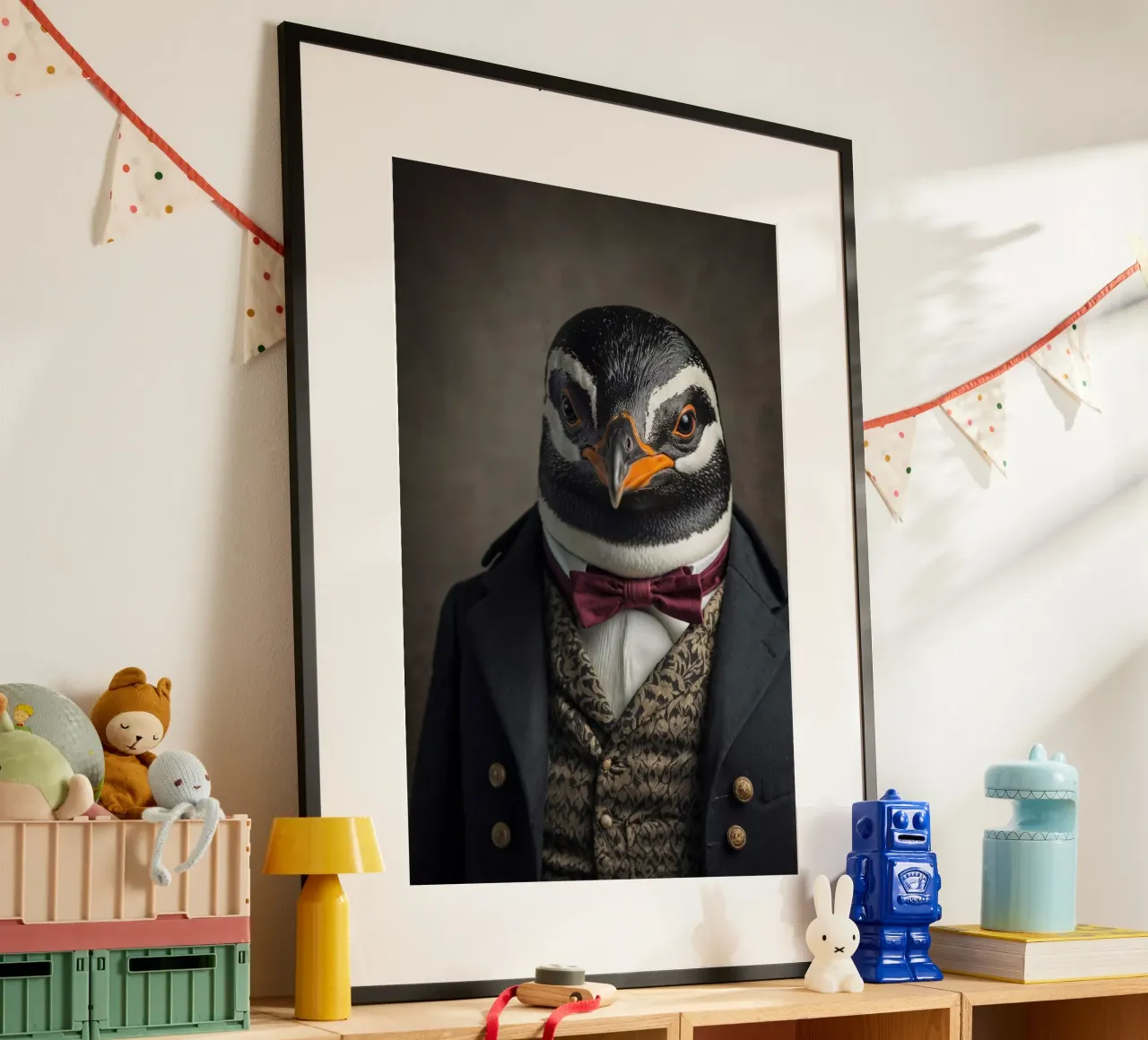 Lord Frostbeak - L'elegante Pinguino Nobile poster con telaio in plastica da Beasts of Nobility