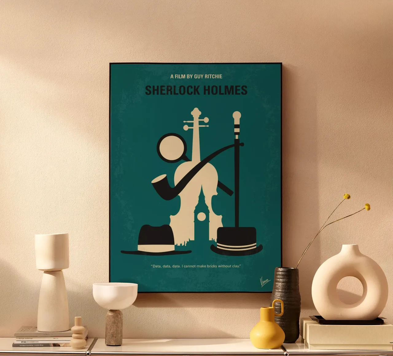 No555 My Sherlock Holmes minimal movie poster plexiglass da Chungkong