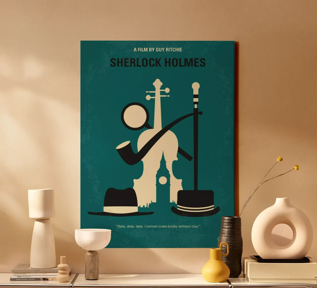 No555 My Sherlock Holmes minimal movie poster canvas by Chungkong