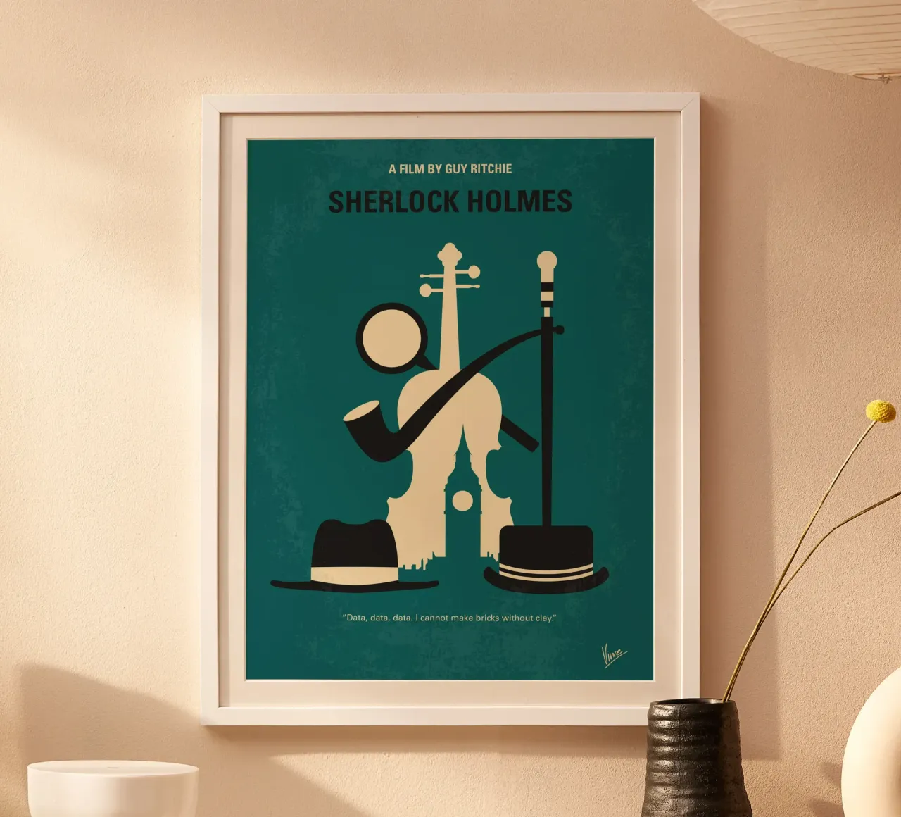 No555 My Sherlock Holmes minimal movie poster carta hahnemühle da Chungkong