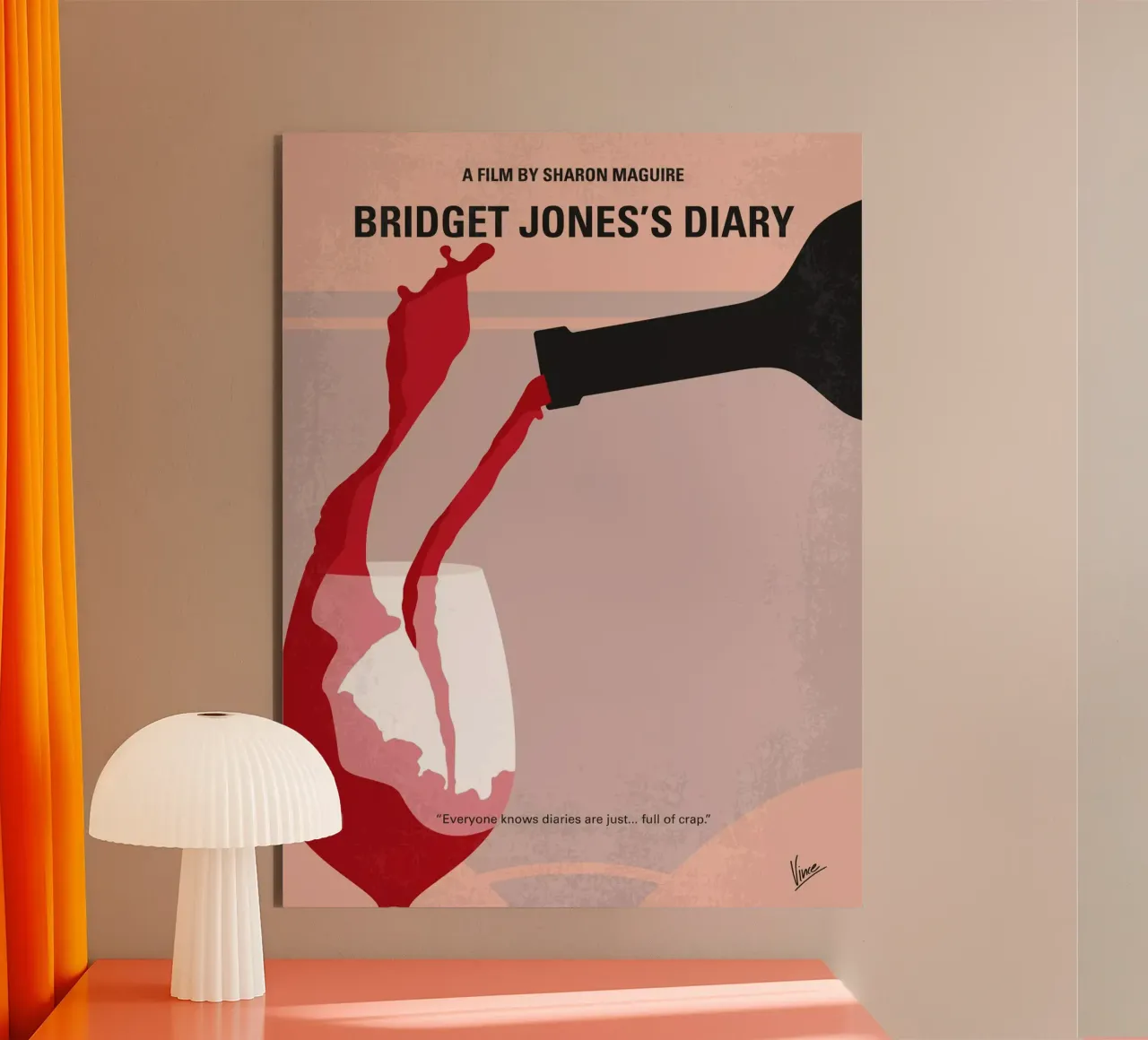No563 My Bridget Jones Diary minimal movie poster pannello forex da Chungkong