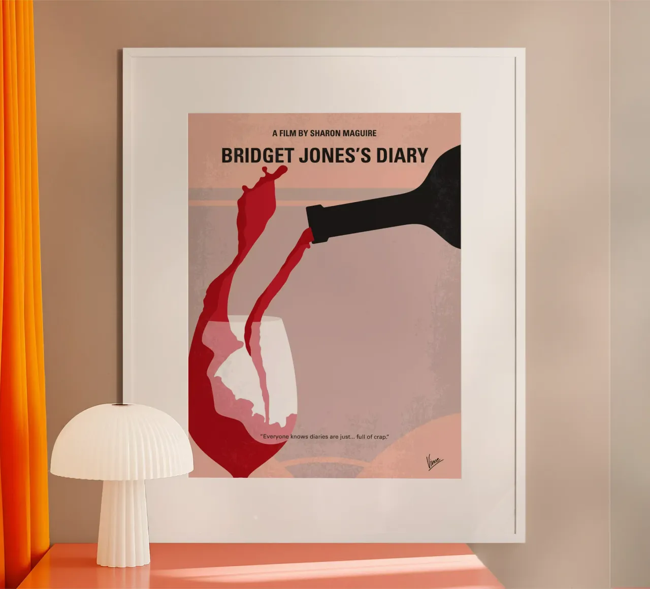 No563 My Bridget Jones Diary minimal movie poster carta hahnemühle da Chungkong