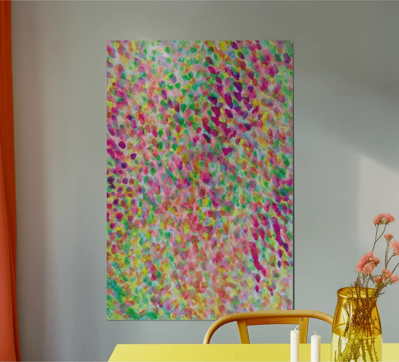 Mist Rose poster con telaio in legno da Amy Sia