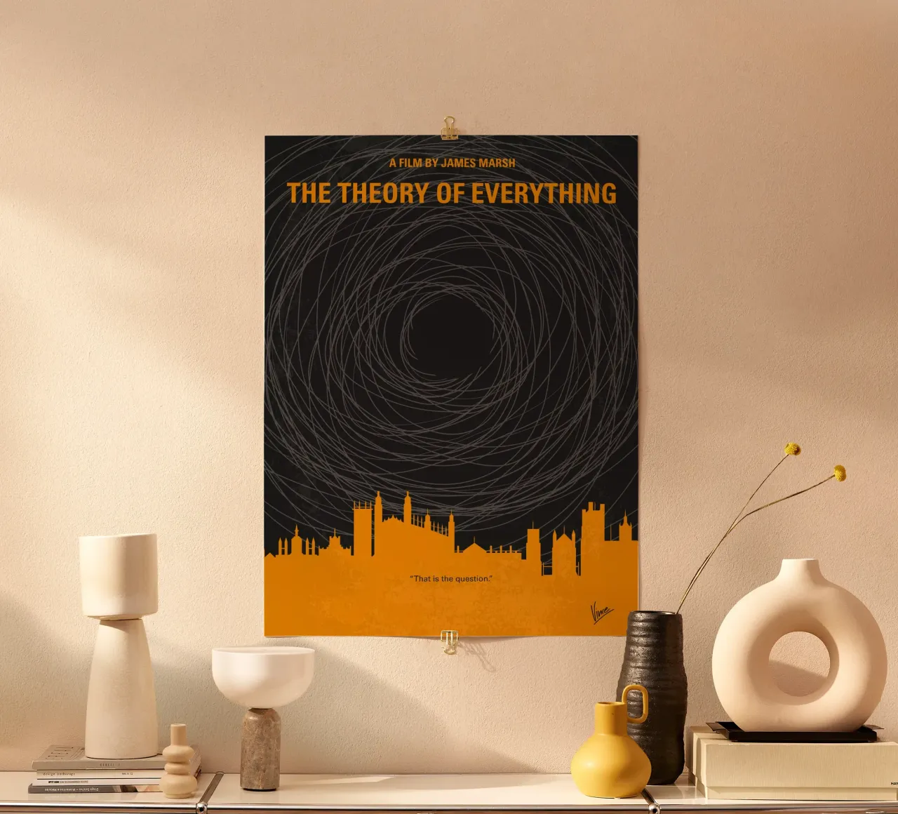 No568 My The theory of everything minimal movie poster poster con telaio in alluminio da Chungkong
