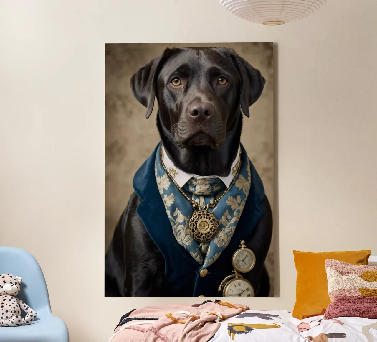 Baron Winston of Time – The Noble Labrador canvas with Floater frame by Beasts of Nobility